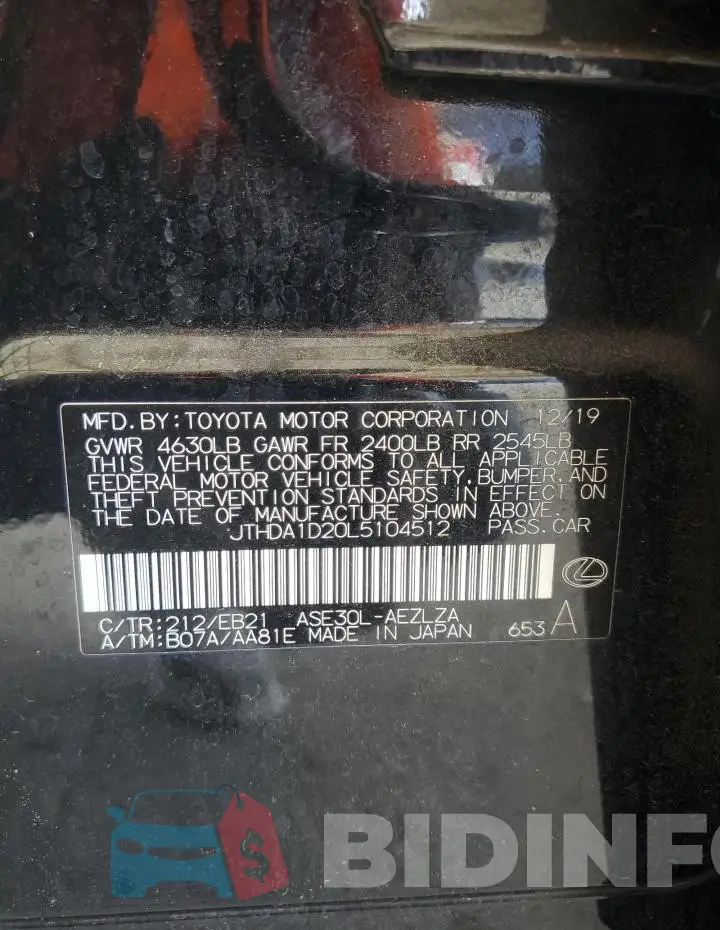 JTHDA1D20L5104512 Photo# 12
