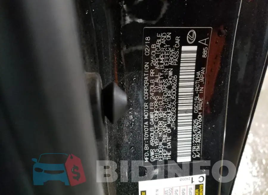 JTHSZ5BC6J5008626 Photo# 12