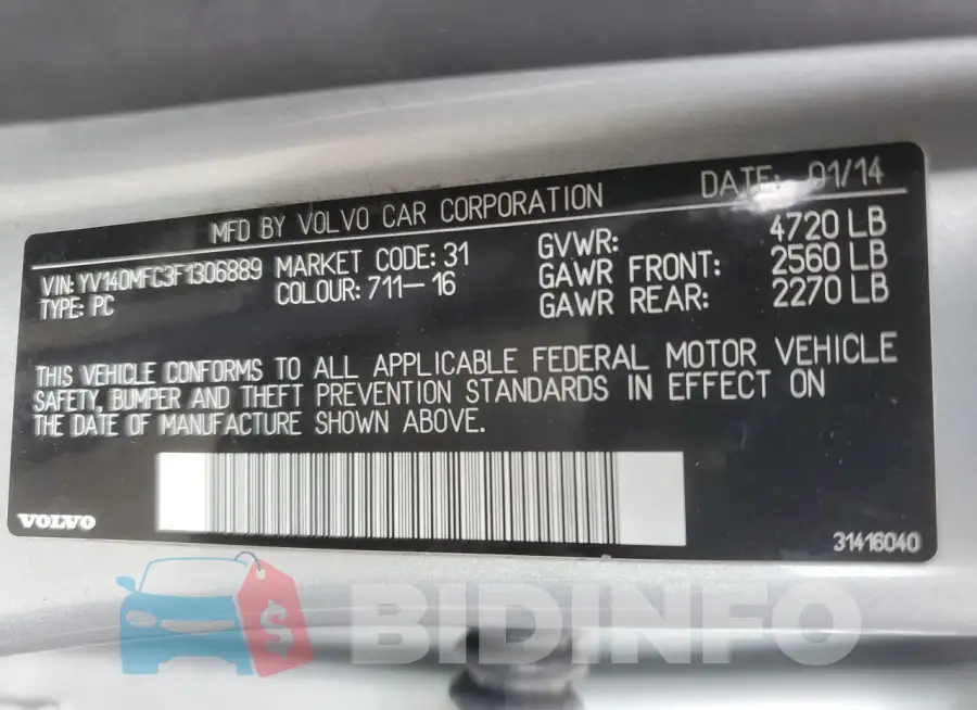 YV140MFC3F1306889 Photo# 12