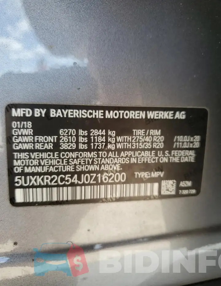 5UXKR2C54J0Z16200 Photo# 14