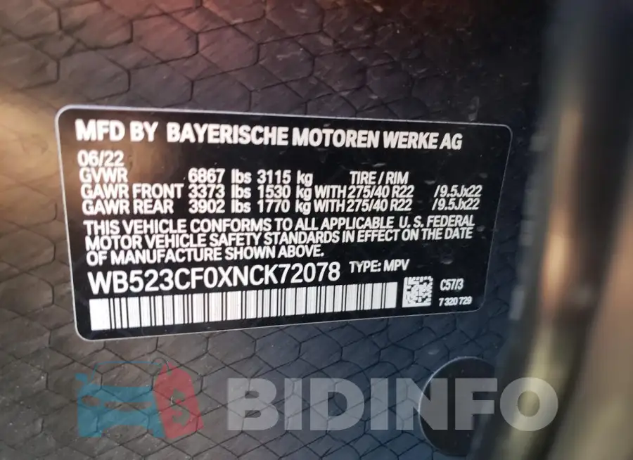 WB523CF0XNCK72078 Photo# 13
