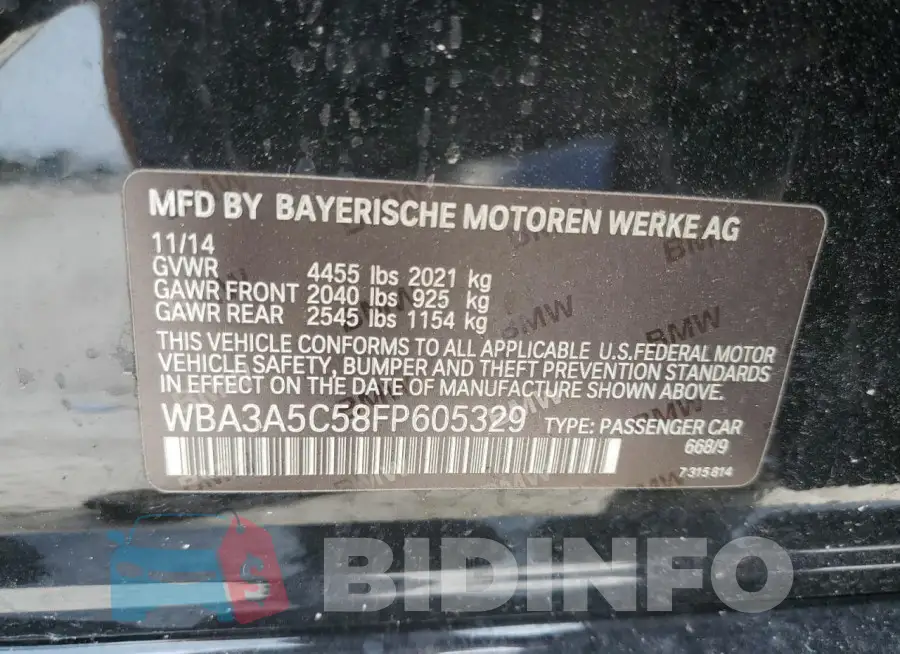 WBA3A5C58FP605329 Photo# 12