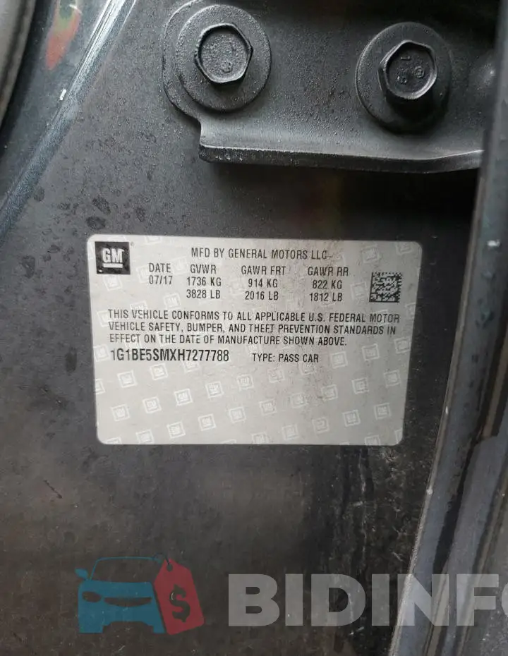 1G1BE5SMXH7277788 Photo# 12
