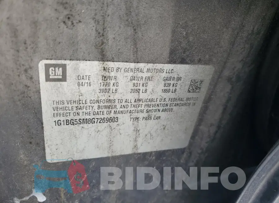 1G1BG5SM8G7269603 Photo# 12