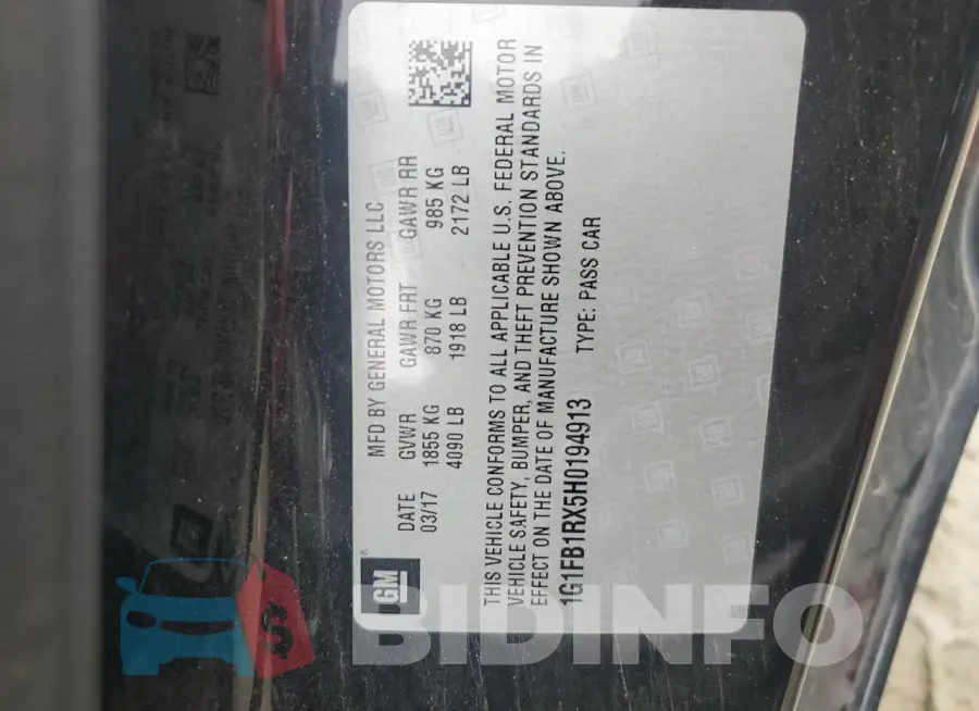 1G1FB1RX5H0194913 Photo# 12