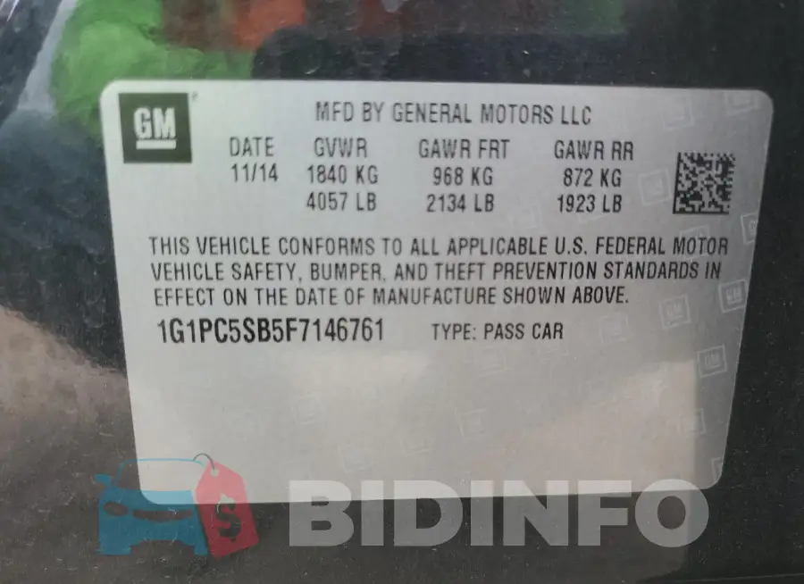 1G1PC5SB5F7146761 Photo# 12