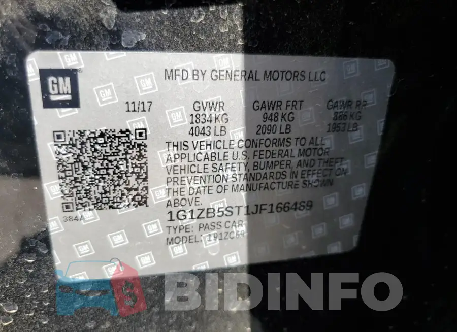 1G1ZB5ST1JF166489 Photo# 12