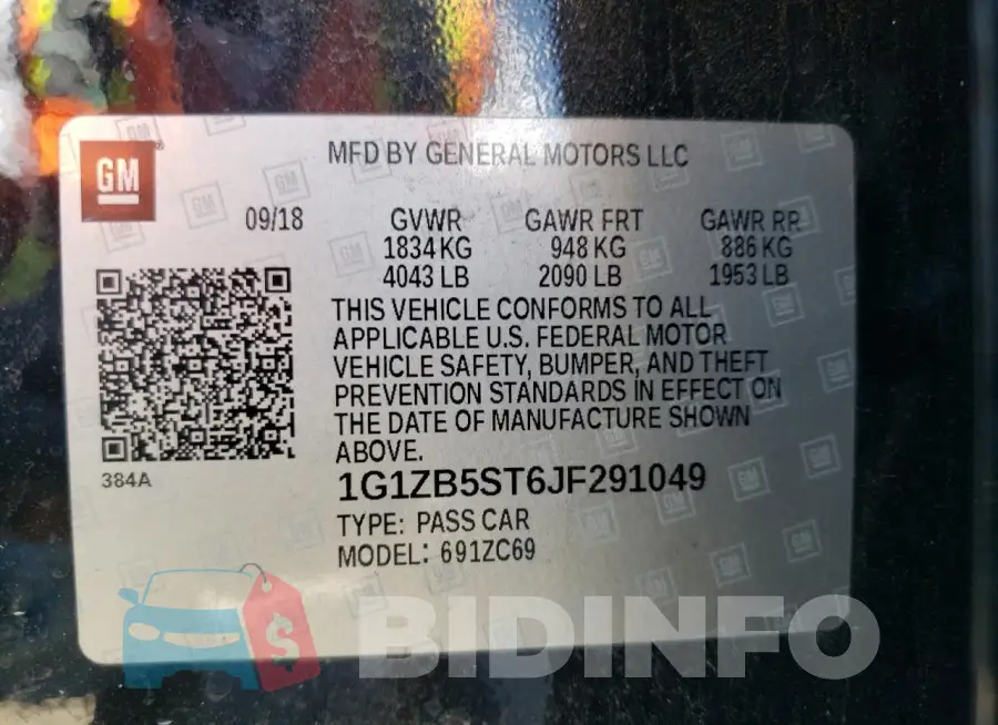1G1ZB5ST6JF291049 Photo# 13