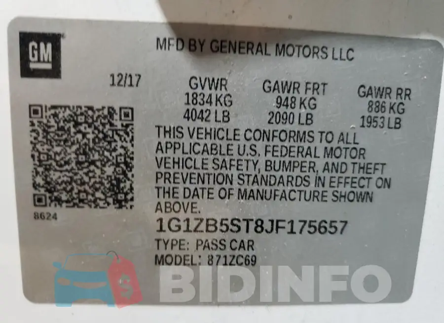 1G1ZB5ST8JF175657 Photo# 12
