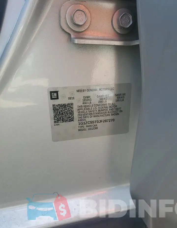 1G1ZC5ST0JF287270 Photo# 12