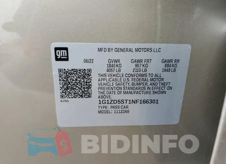 1G1ZD5ST1NF166301 Photo# 12