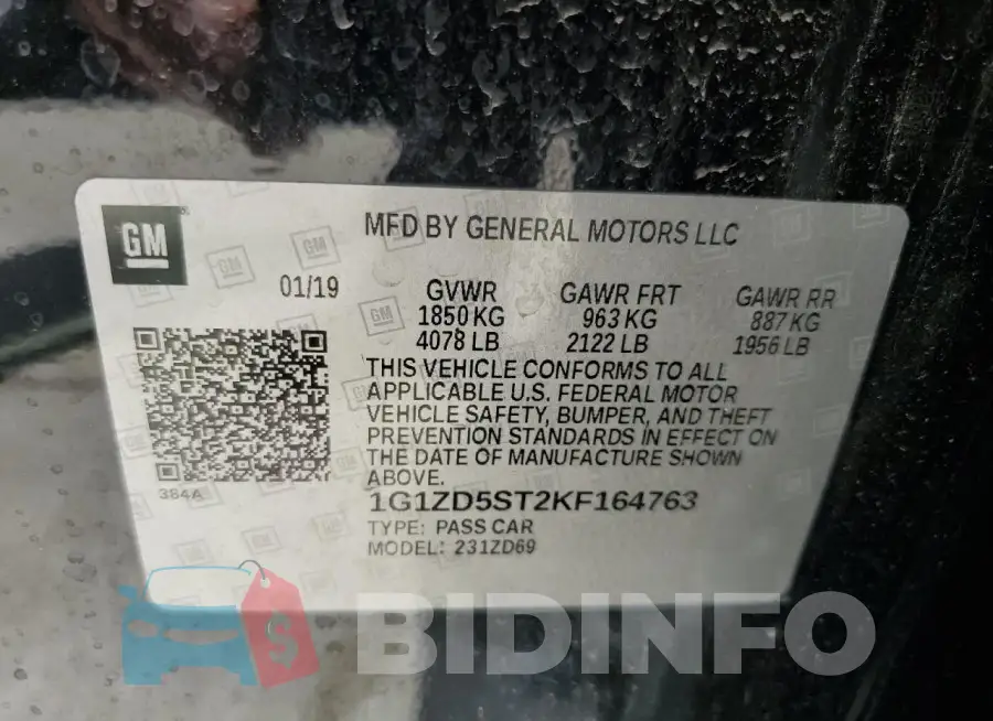 1G1ZD5ST2KF164763 Photo# 12