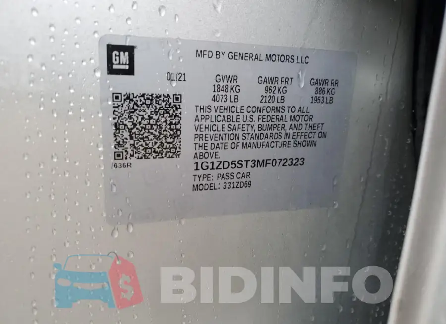 1G1ZD5ST3MF072323 Photo# 12