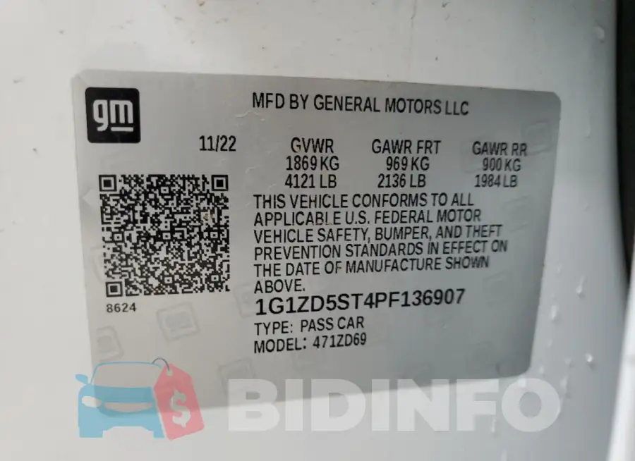1G1ZD5ST4PF136907 Photo# 12