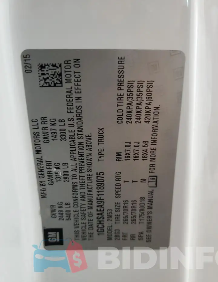 1GCHSAEA9F1189075 Photo# 12