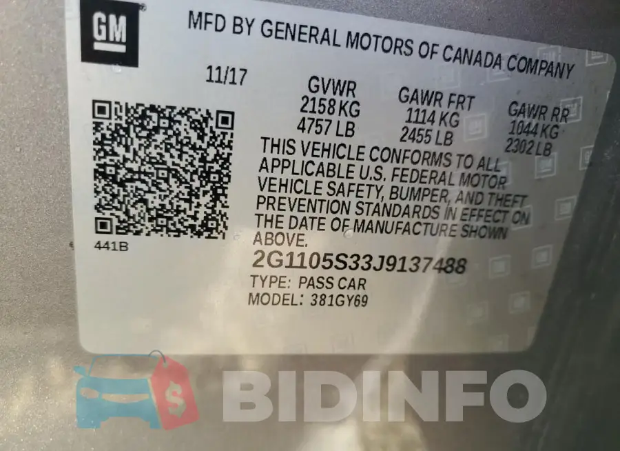 2G1105S33J9137488 Photo# 13