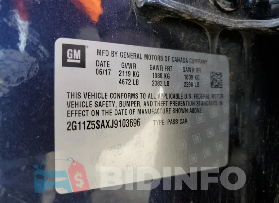 2G11Z5SAXJ9103696 Photo# 13