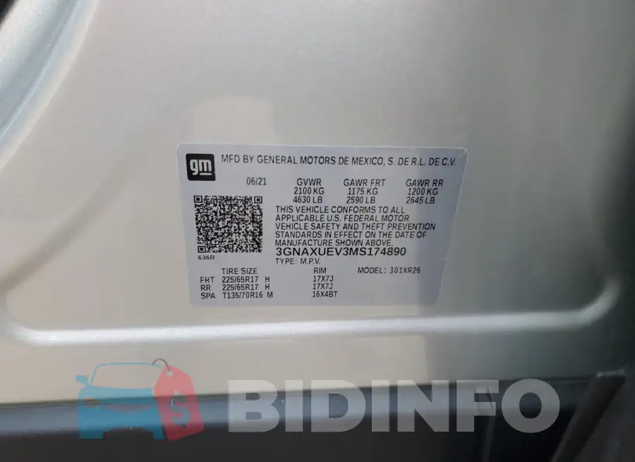 3GNAXUEV3MS174890 Photo# 13