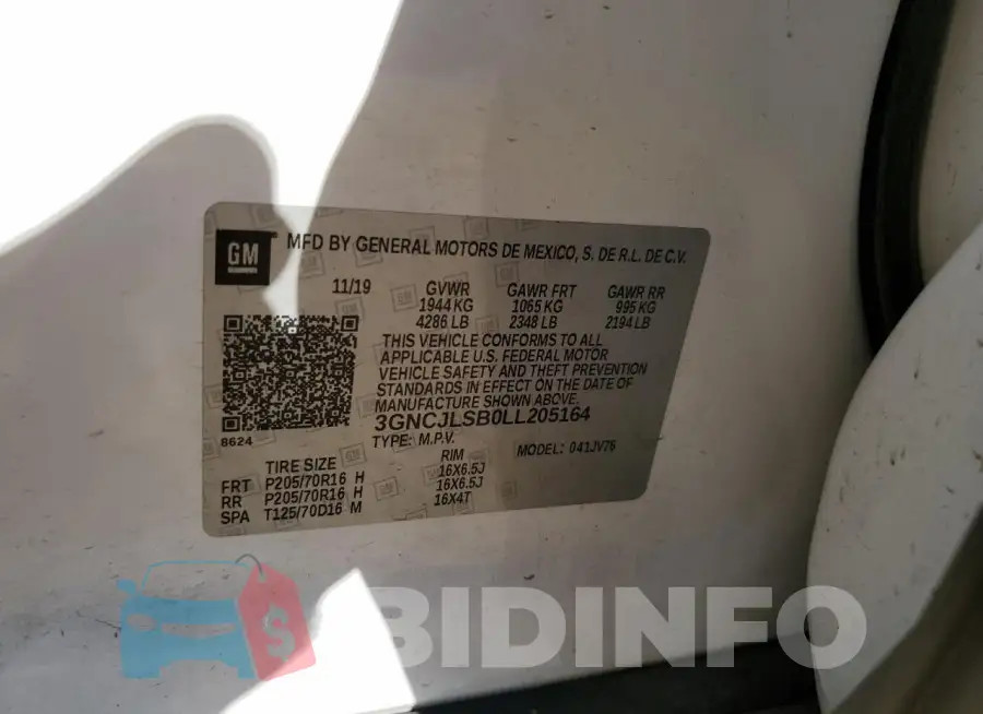 3GNCJLSB0LL205164 Photo# 13