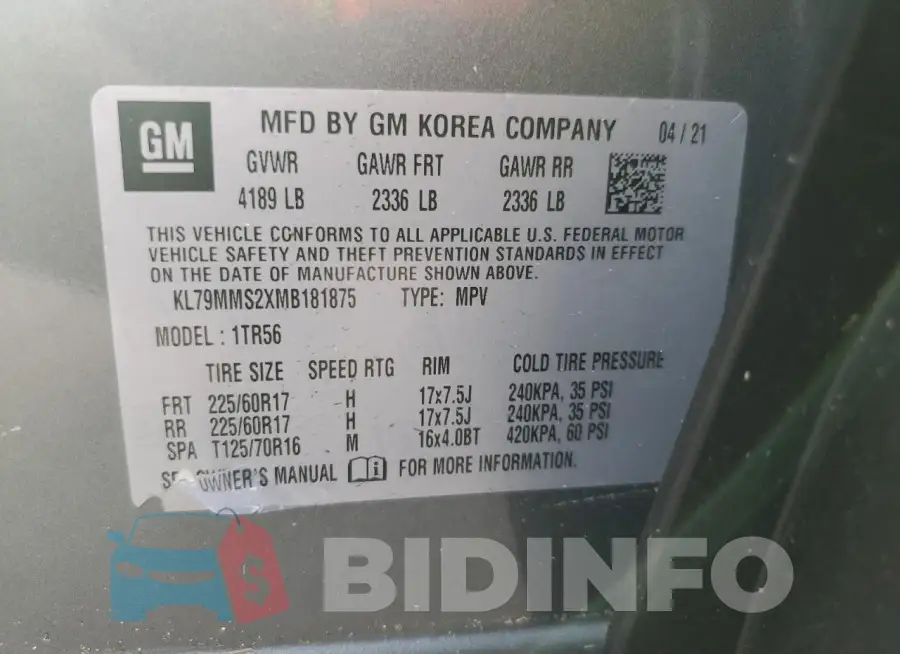 KL79MMS2XMB181875 Photo# 14