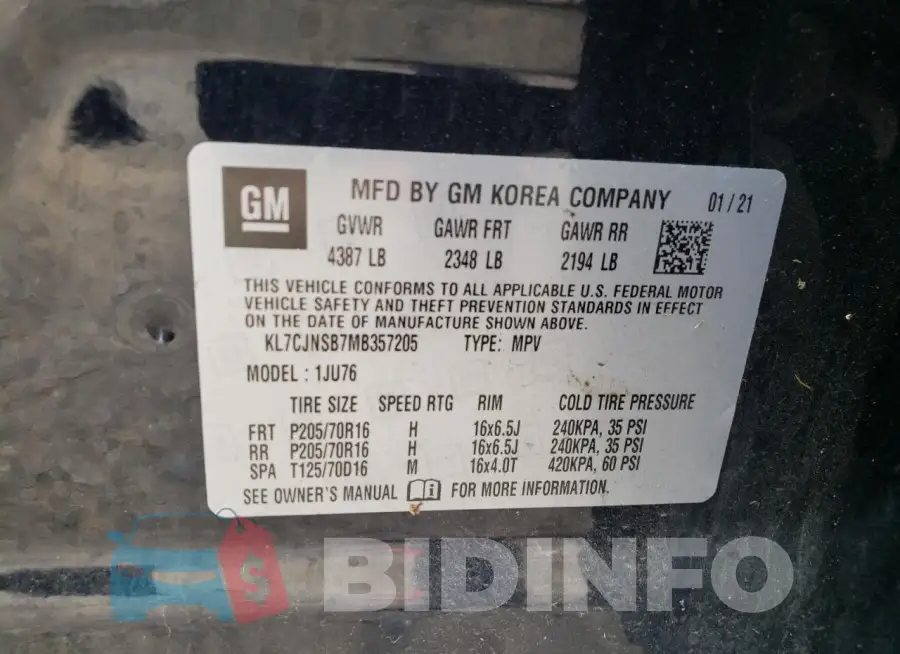 KL7CJNSB7MB357205 Photo# 13