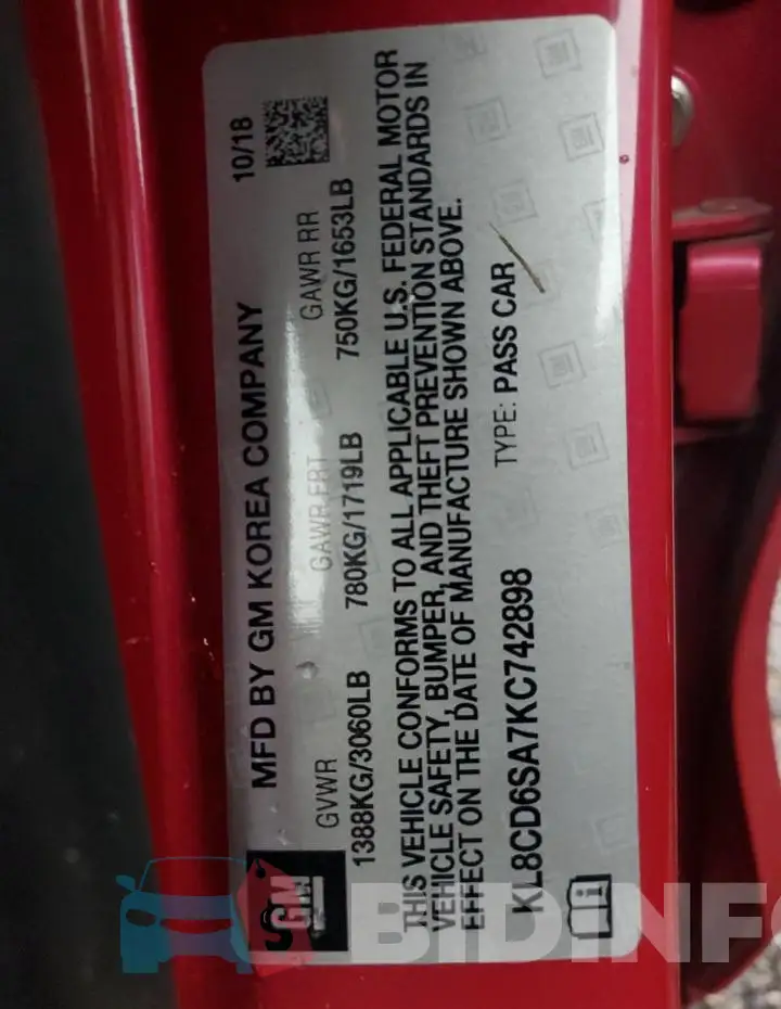 KL8CD6SA7KC742898 Photo# 13