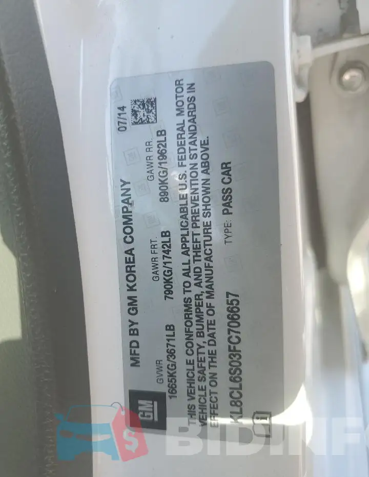 KL8CL6S03FC706657 Photo# 13