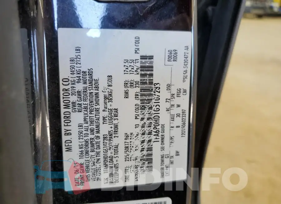 1FA6P0HD1G5107283 Photo# 13