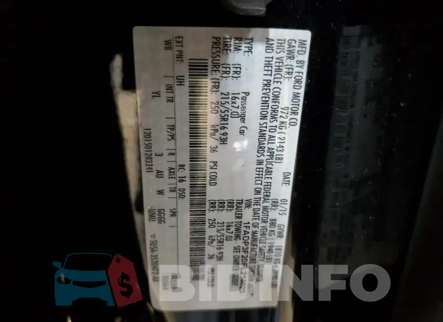 1FADP3F20FL214023 Photo# 12