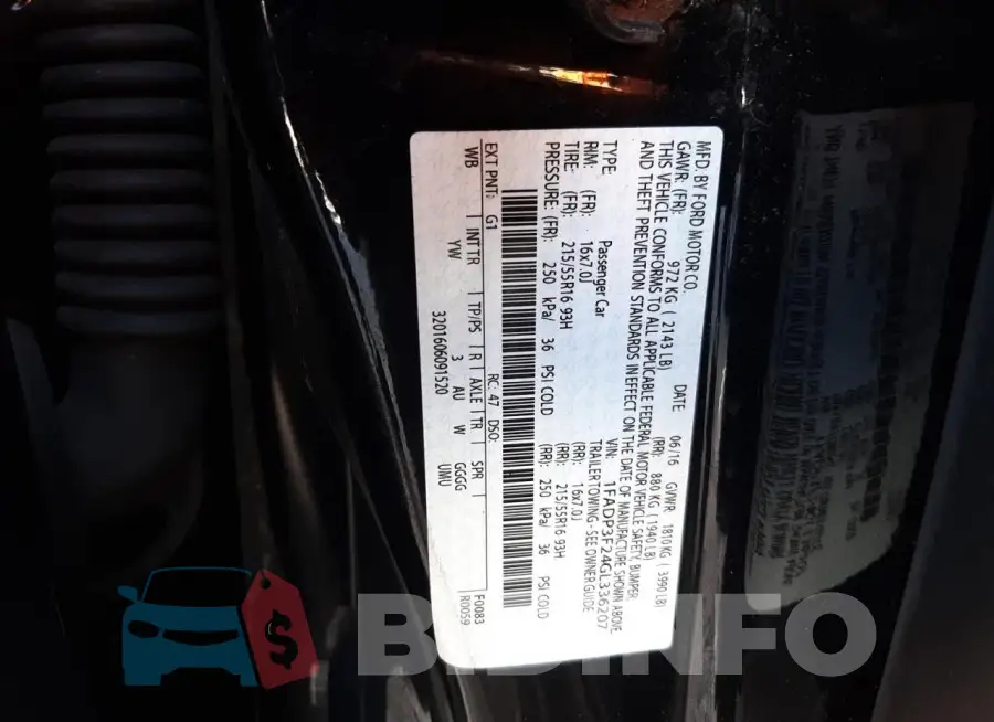 1FADP3F24GL336207 Photo# 13