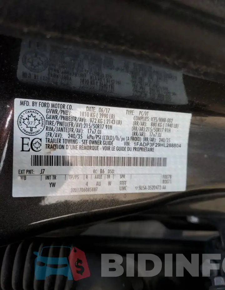 1FADP3F29HL288804 Photo# 12