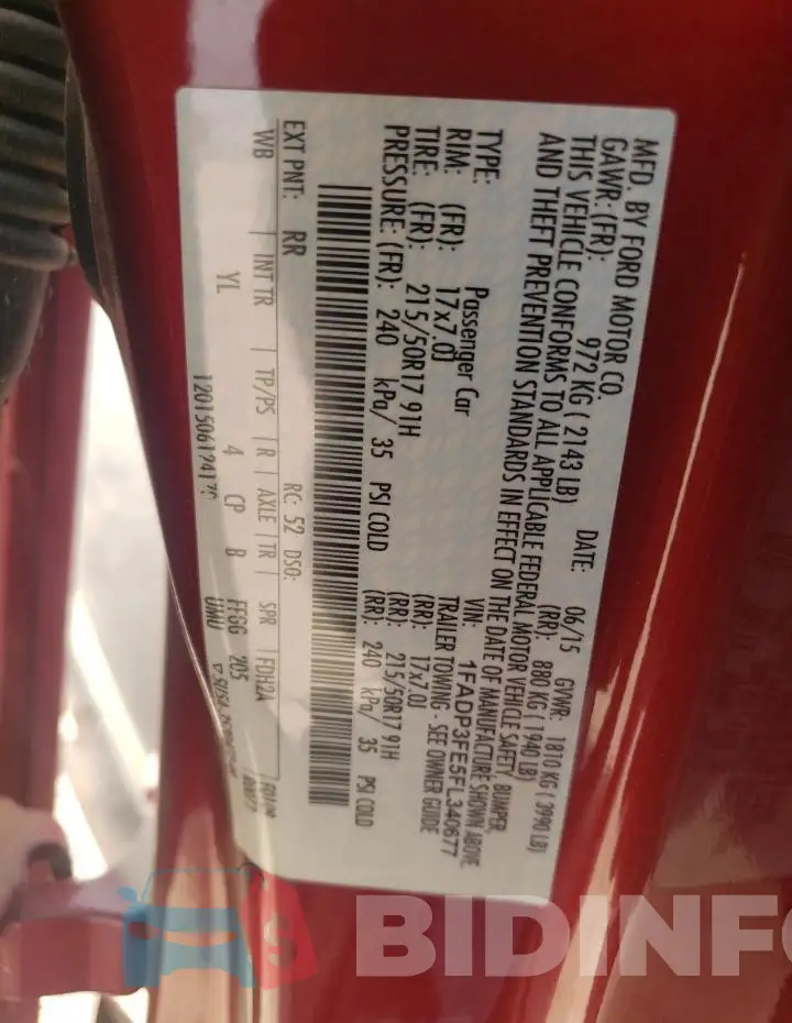 1FADP3FE5FL340677 Photo# 13