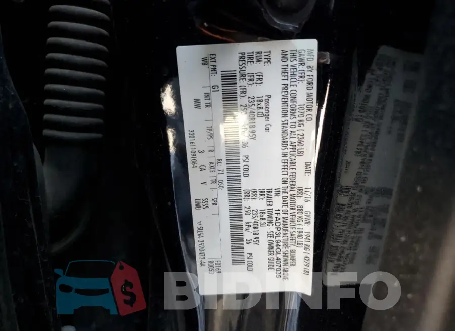 1FADP3L94GL407035 Photo# 12