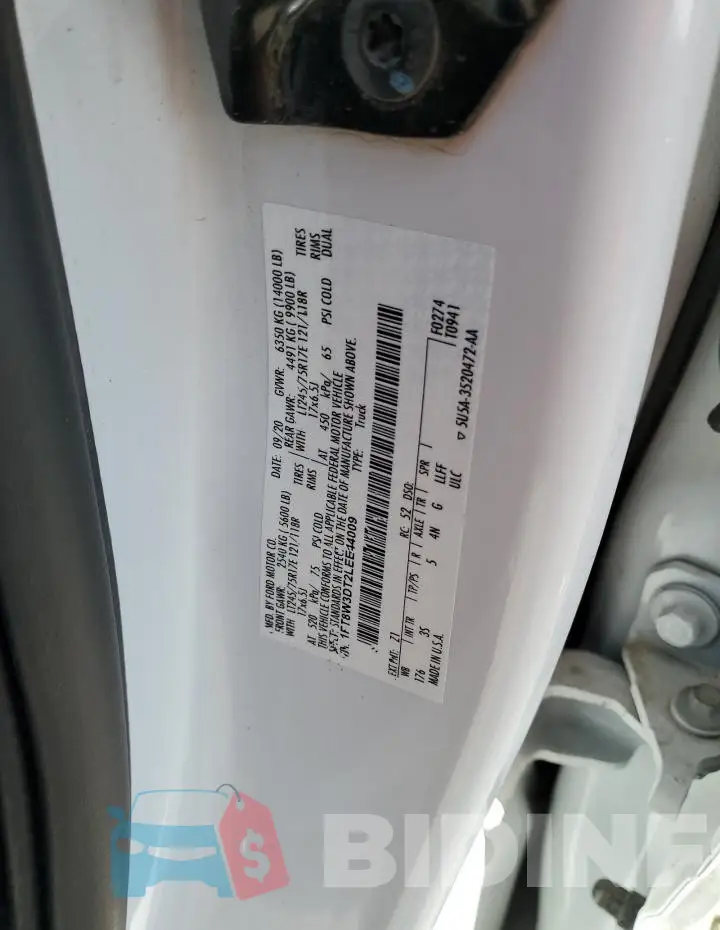 1FT8W3DT2LEE44009 Photo# 12