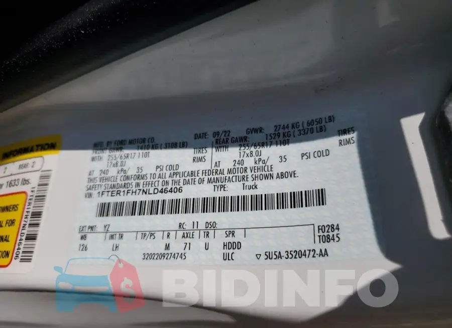 1FTER1FH7NLD46406 Photo# 12