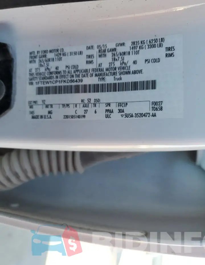 1FTEW1CP1FKD56439 Photo# 12