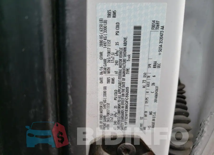 1FTEW1E86GFC59205 Photo# 12