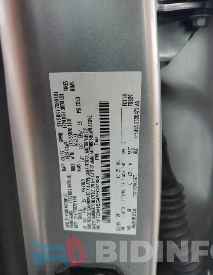 1FTEW1EG4FFC67888 Photo# 12