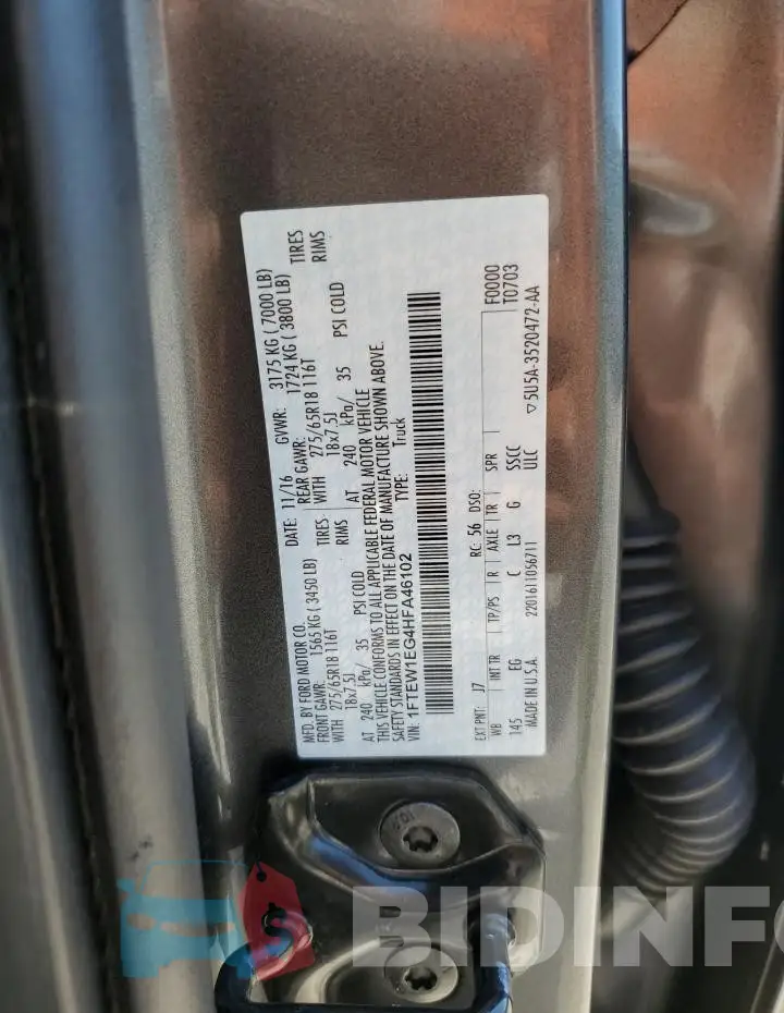 1FTEW1EG4HFA46102 Photo# 12