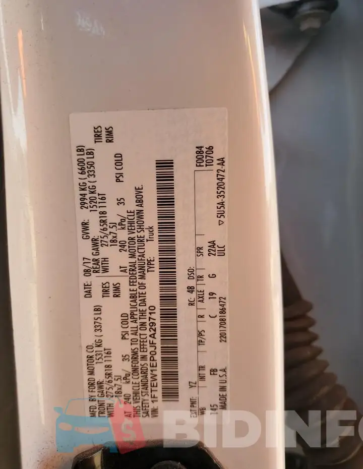 1FTEW1EP0JFA29710 Photo# 12