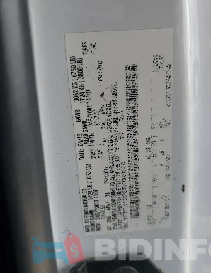 1FTEX1CP3FKD23956 Photo# 12