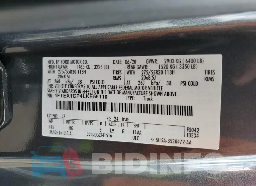 1FTEX1CP4LKE56110 Photo# 13
