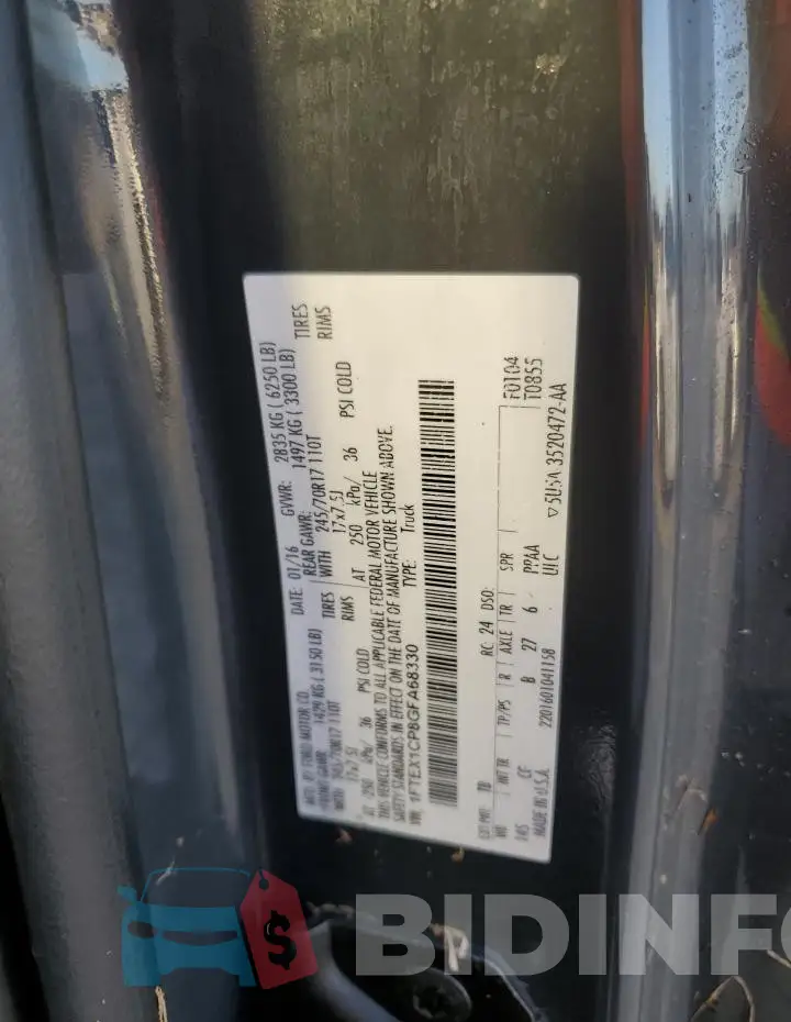 1FTEX1CP8GFA68330 Photo# 13