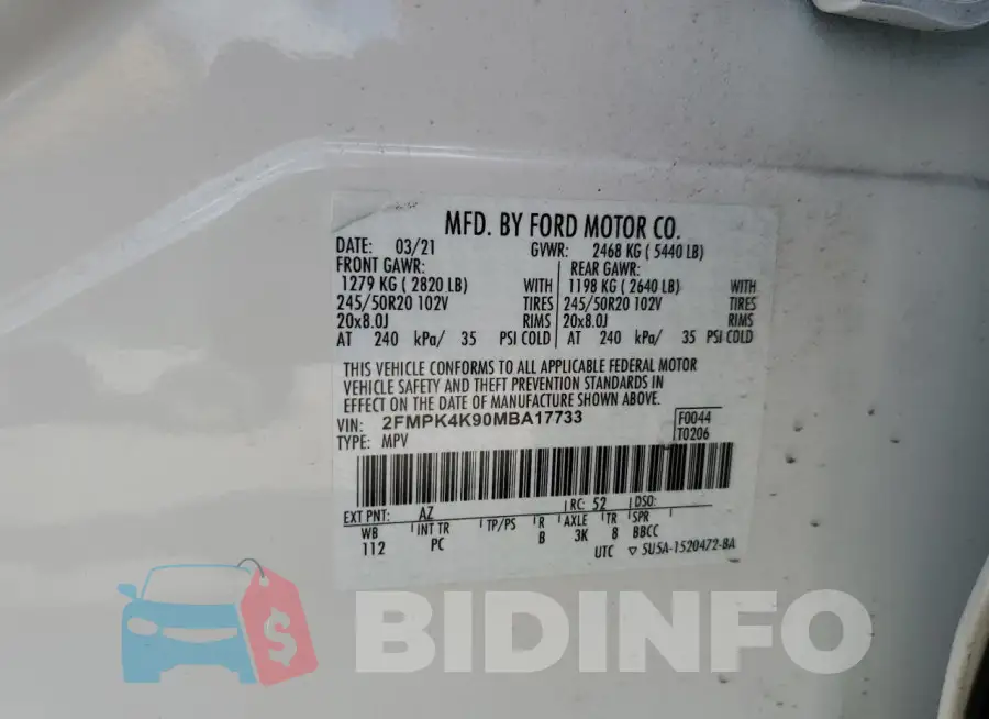 2FMPK4K90MBA17733 Photo# 13