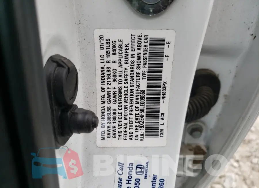 19XZE4F50LE009568 Photo# 12