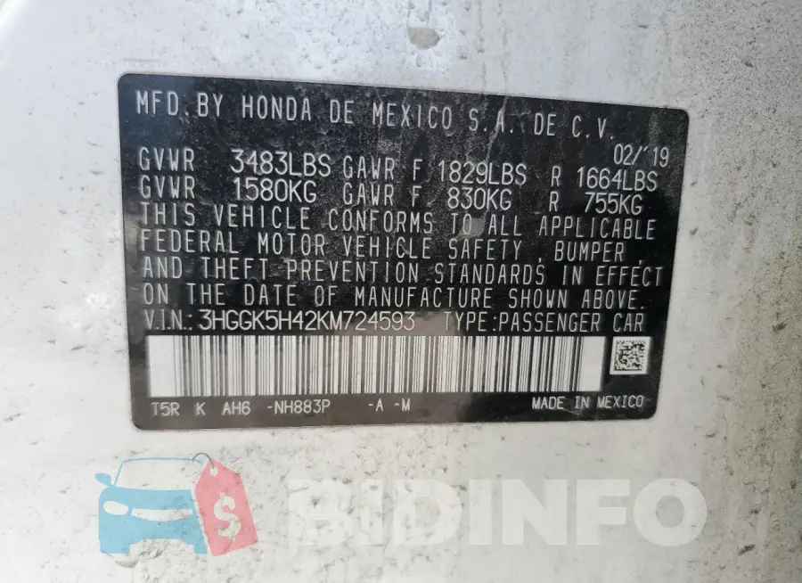 3HGGK5H42KM724593 Photo# 13
