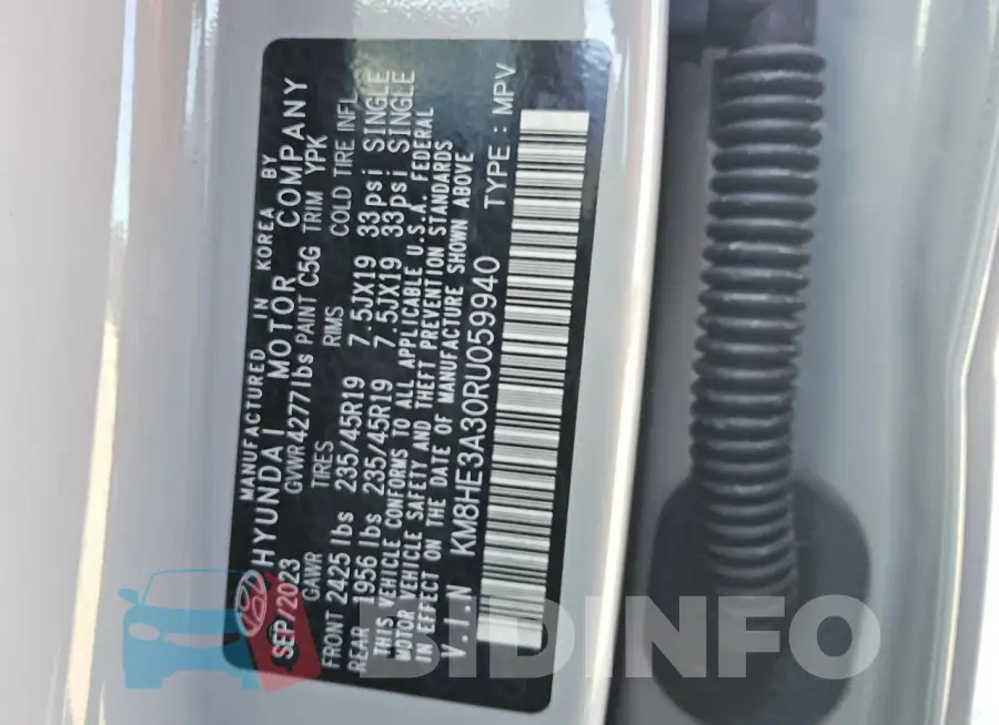 KM8HE3A30RU059940 Photo# 12