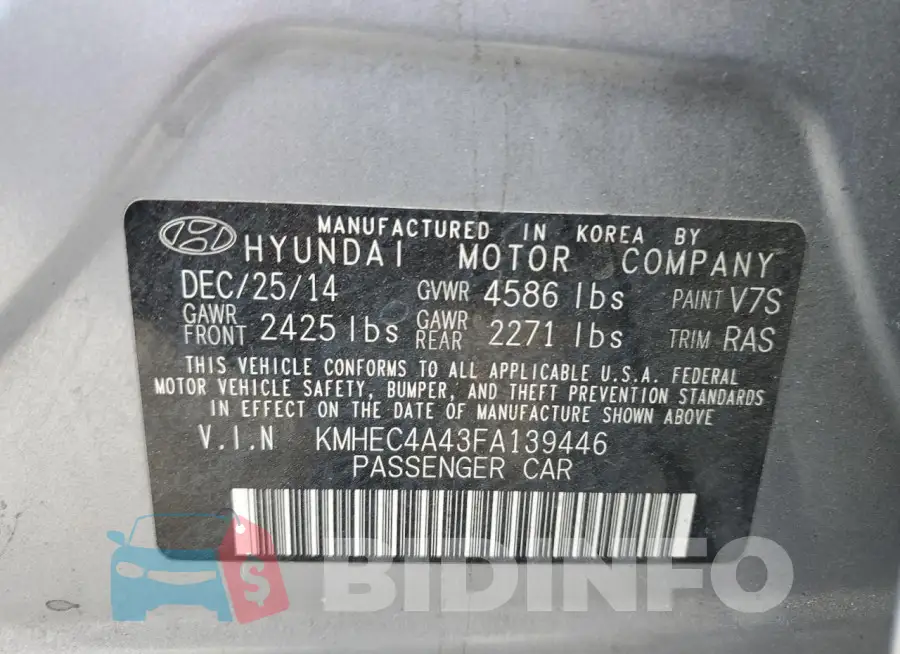 KMHEC4A43FA139446 Photo# 12