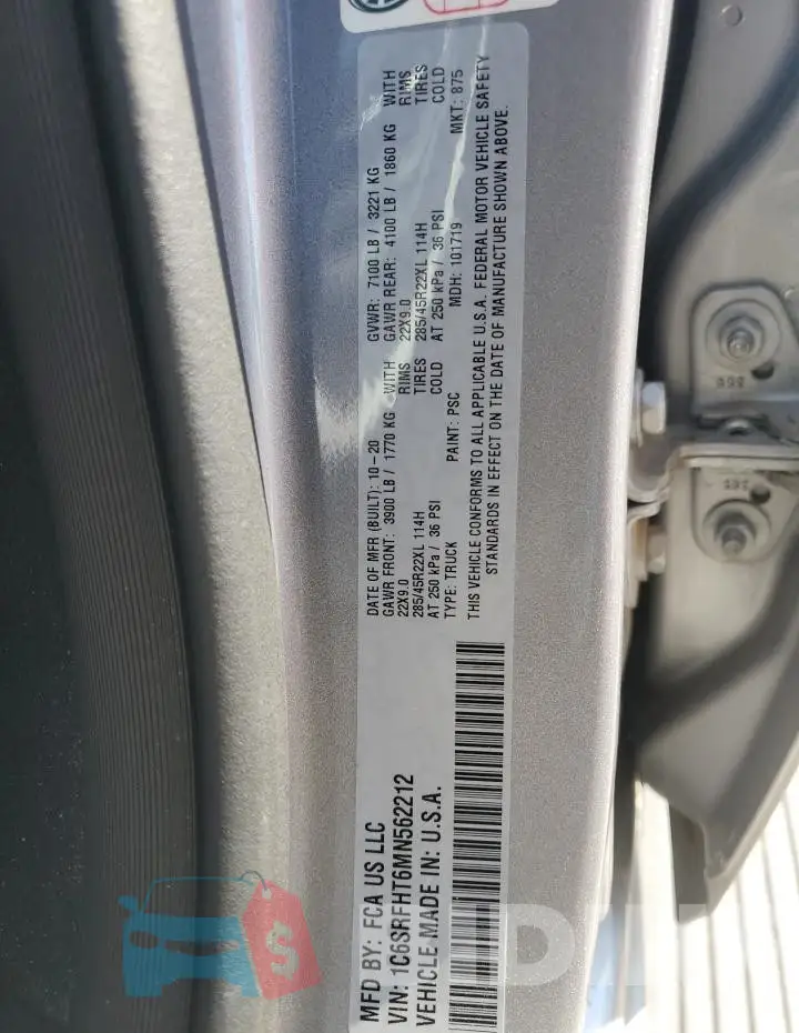 1C6SRFHT6MN562212 Photo# 12