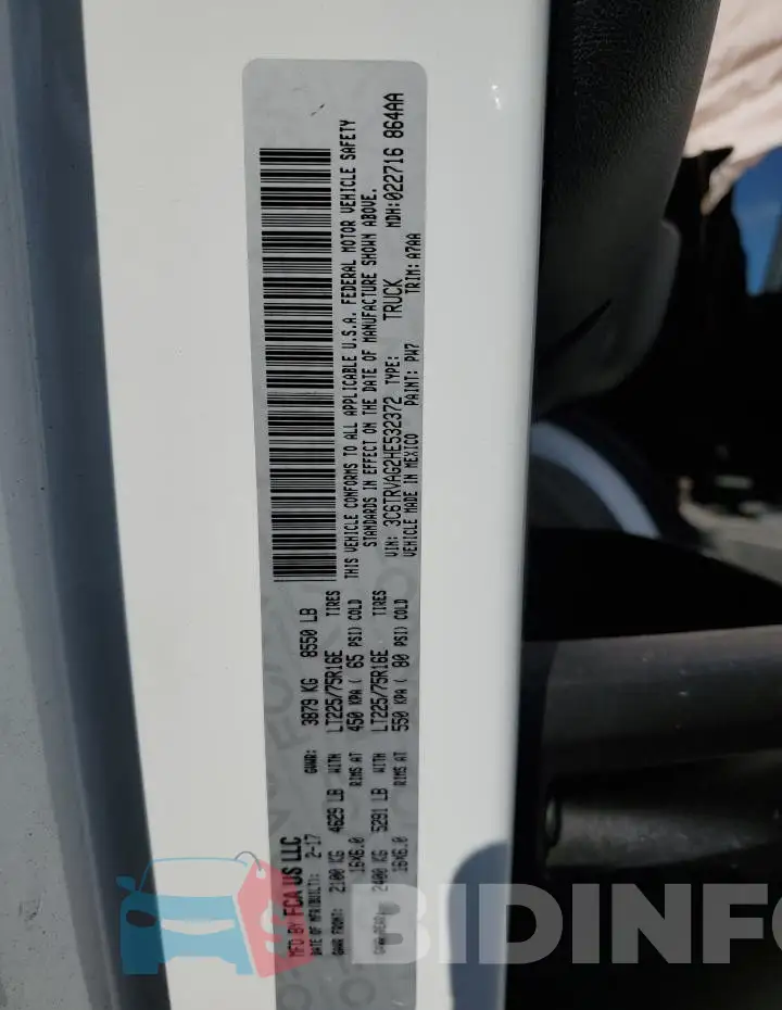 3C6TRVAG2HE532372 Photo# 13